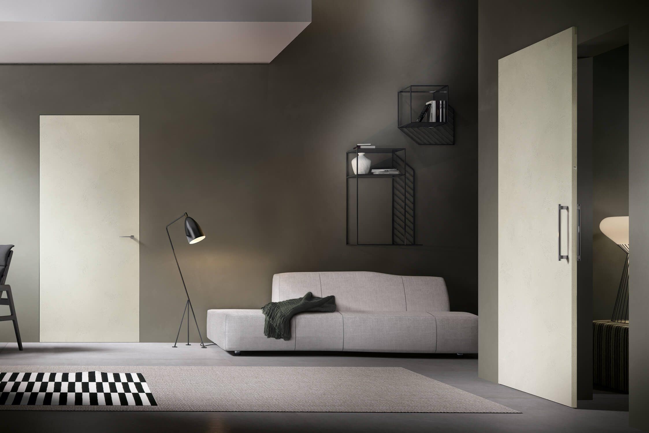 sala con elementi in legno laminato